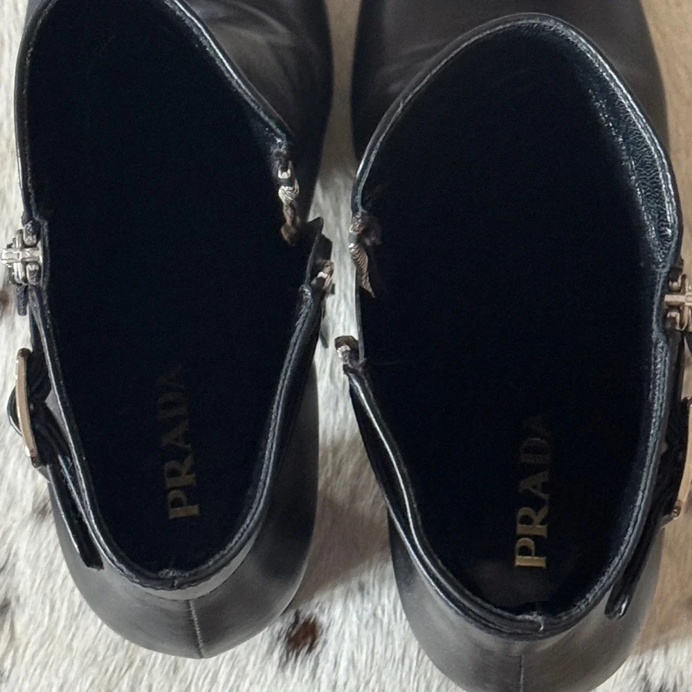 Prada Black Leather Boots - Picture 8 of 16